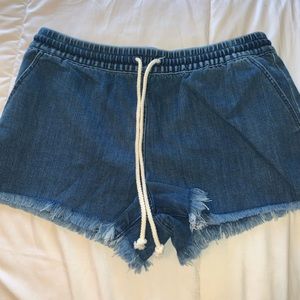 Arie dark wash chambray shorts